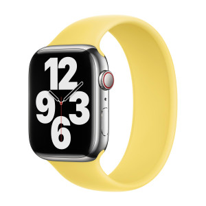 Siliconen solobandje voor de Apple Watch   38/40/41/42 mm - Maat 2 - Lemon Zest