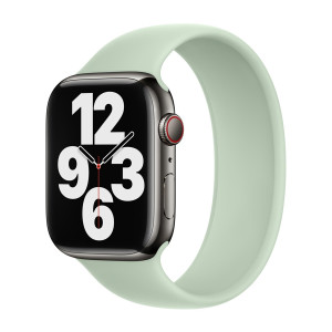 Siliconen solobandje voor de Apple Watch   38/40/41/42 mm - Maat 2 - Mineral Green