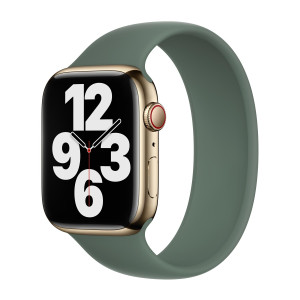 Siliconen solobandje voor de Apple Watch   38/40/41/42 mm - Maat 3 - Eucalyptus