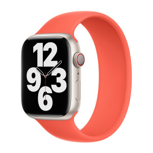 Siliconen solobandje voor de Apple Watch   44/45/46/49 mm - Maat 8 - Nectarine