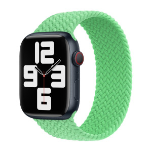 Gevlochten solobandje voor de Apple Watch   38/40/41/42 mm - Maat 4 - Bright Green