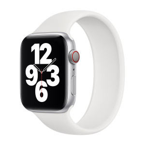 Siliconen solobandje voor de Apple Watch   38/40/41/42 mm - Maat 5 - White