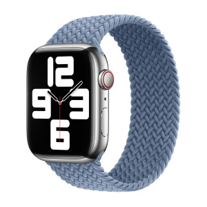 Gevlochten solobandje voor de Apple Watch   38/40/41/42 mm - Maat 5 - Slate Blue