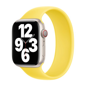 Siliconen solobandje voor de Apple Watch   44/45/46/49 mm - Maat 4 - Canary Yellow
