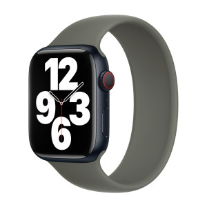 Siliconen solobandje voor de Apple Watch   44/45/46/49 mm - Maat 4 - Olive