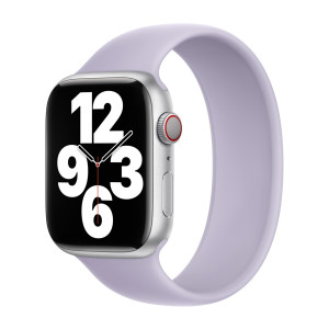 Siliconen solobandje voor de Apple Watch   44/45/46/49 mm - Maat 5 - Purple Fog