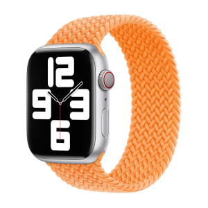 Gevlochten solobandje voor de Apple Watch   38/40/41/42 mm - Maat 4 - Bright Orange