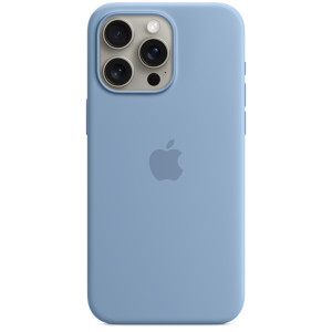 Silicone Backcover MagSafe voor de Apple iPhone 15 Pro Max - Winter Blue