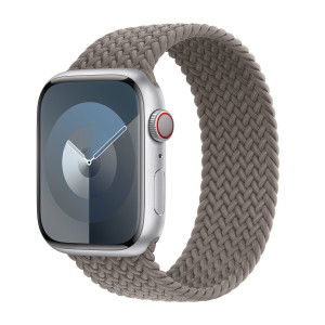 Gevlochten solobandje voor de Apple Watch   38/40/41/42 mm - Maat 8 - Clay