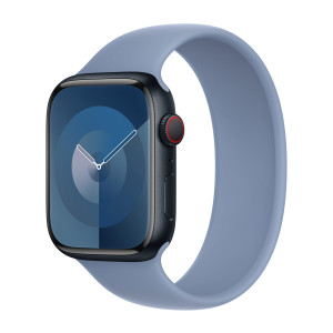 Siliconen solobandje voor de Apple Watch   44/45/46/49 mm - Maat 9 - Winter Blue