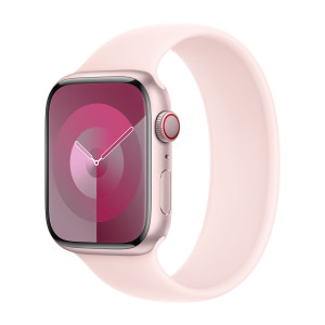 Siliconen solobandje voor de Apple Watch   44/45/46/49 mm - Maat 10 - Light Pink