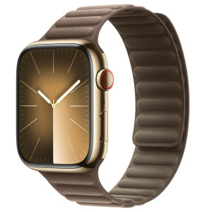 Magnetic Link-bandje FineWoven voor de Apple Watch   44/45/46/49 mm - Maat M/L - Taupe