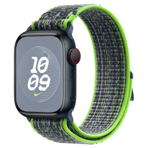 Nike Sport Loop Band voor de Apple Watch   38/40/41/42 mm - Bright Green & Blue