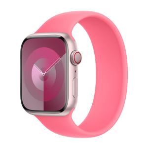 Siliconen solobandje voor de Apple Watch   38/40/41/42 mm - Maat 7 - Pink