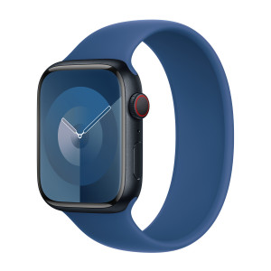 Siliconen solobandje voor de Apple Watch   44/45/46/49 mm - Maat 7 - Blue Ocean