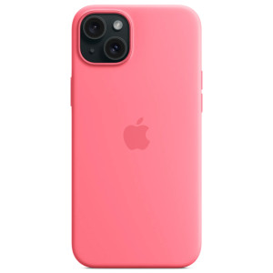 Silicone Backcover MagSafe voor de Apple iPhone 15 Plus - Roze