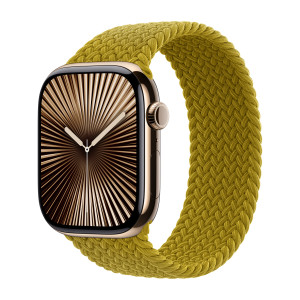 Gevlochten solobandje voor de Apple Watch   38/40/41/42 mm - Maat 0 - Chartreuse
