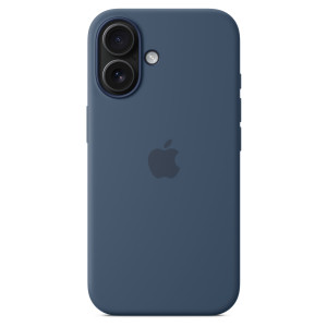 Silicone Backcover MagSafe voor de Apple iPhone 16 - Denim Blue