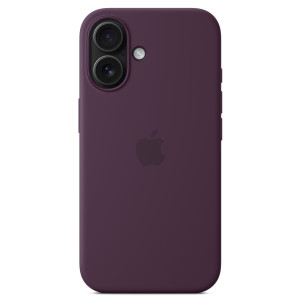 Silicone Backcover MagSafe voor de Apple iPhone 16 - Plum