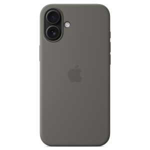 Silicone Backcover MagSafe voor de Apple iPhone 16 Plus - Stone Gray
