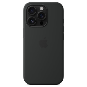 Silicone Backcover MagSafe voor de Apple iPhone 16 Pro - Black