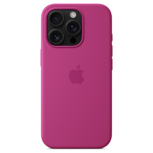 Silicone Backcover MagSafe voor de Apple iPhone 16 Pro - Fuchsia