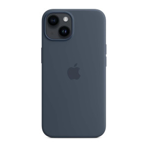 Silicone Backcover MagSafe voor de Apple iPhone 14 - Blauw