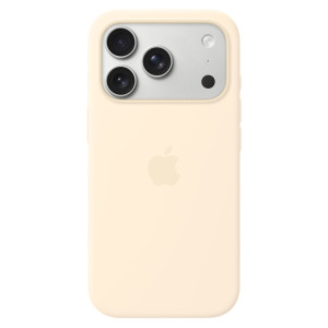 Siliconenhoesje met MagSafe voor de Apple iPhone 17 Pro - Vanilla