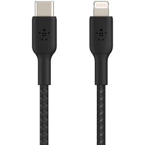 Belkin Boostâ†‘Chargeâ„¢ Braided Lightning naar USB-C kabel - 1 meter - Zwart