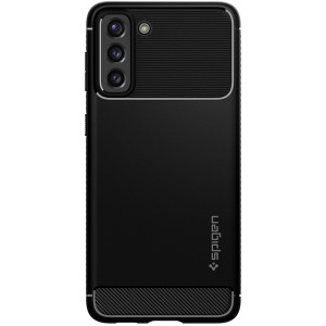Spigen Rugged Armor Backcover voor de Samsung Galaxy S21 - Zwart