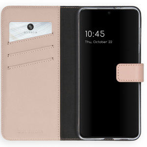 Selencia Echt Leren Bookcase voor de Samsung Galaxy S21 - Dusty Pink