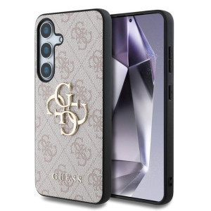 Guess 4G Metal Logo Backcover voor de Samsung Galaxy S25 Plus - Roze