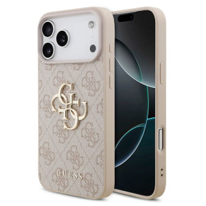 Guess 4G Metal Logo Backcover voor de Apple iPhone 17 Pro - Roze