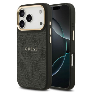 Guess Classic 4G Logo Backcover met MagSafe voor de Apple iPhone 17 Pro - Zwart