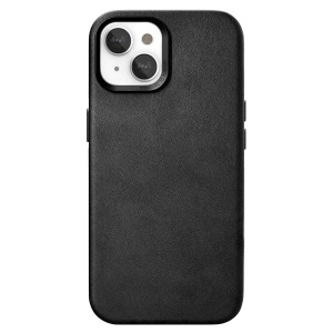 Woodcessories Bio Leather Case MagSafe voor de Apple iPhone 15 - Zwart