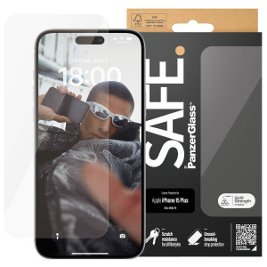 SAFE by PanzerGlass Ultra-Wide Fit Screenprotector voor de Apple iPhone 15 Plus