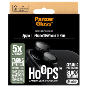 PanzerGlass Hoops Ceramic Lens Protector voor de Apple iPhone 16 / 16 Plus