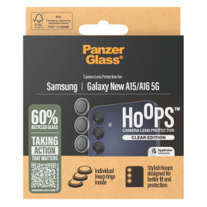 PanzerGlass Camera Protector Hoops Optic Rings voor de Samsung Galaxy A16 4G/5G - Transparant