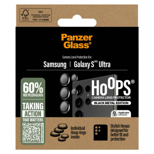 PanzerGlass Camera Protector Hoops Optic Rings voor de Samsung Galaxy S25 Ultra - Zwart