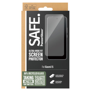 SAFE by PanzerGlass Ultra-Wide Fit Screenprotector incl. applicator voor de Xiaomi 15