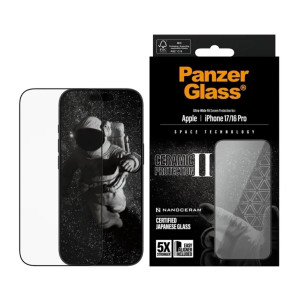 PanzerGlass Ceramic Screenprotector met applicator voor de Apple iPhone 17