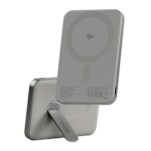 Empower by PanzerGlass Empower Bank Powerbank met Standaard 5.000 mAh - Geschikt voor MagSafe en Qi2 - Wit