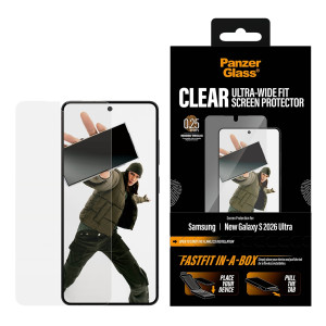PanzerGlass Ultra Wide Fit FastFit in-a-box Screenprotector voor de Samsung Galaxy S26 Ultra