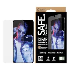 SAFE by PanzerGlass Ultra-Wide Fit Screenprotector incl. applicator voor de Samsung Galaxy S26 Plus
