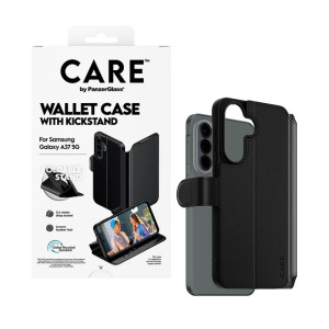 CARE by PanzerGlass Feature Wallet Case w. Kickstand voor de Samsung Galaxy A37 (5G) - Zwart