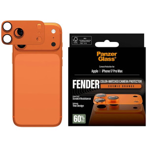 PanzerGlass Fender Camera Protector voor de iPhone 17 Pro Max - Cosmic Orange