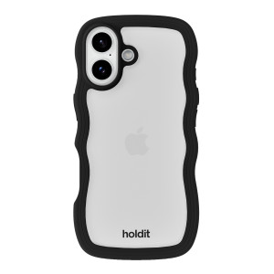 Holdit Wavy Case voor de Apple iPhone 17 - Black / Transparent