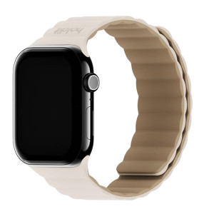 Holdit Siliconen bandje magneet voor de Apple Watch   38/40/41/42 mm - Light Beige / Beige