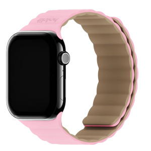 Holdit Siliconen bandje magneet voor de Apple Watch   44/45/46/49 mm - Pink / Beige