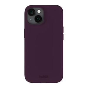 Holdit Silicone Case voor de Apple iPhone 15 - Deep Plum
